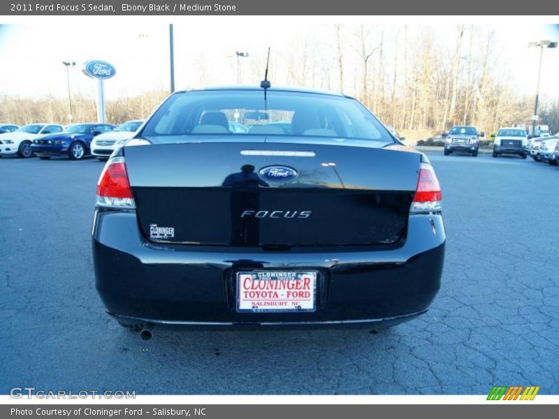 Ebony Black / Medium Stone 2011 Ford Focus S Sedan