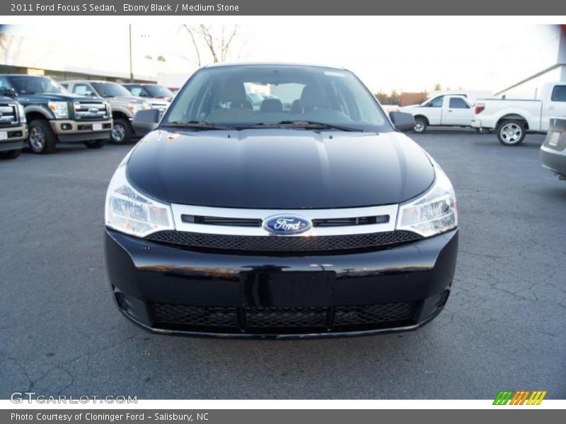 Ebony Black / Medium Stone 2011 Ford Focus S Sedan