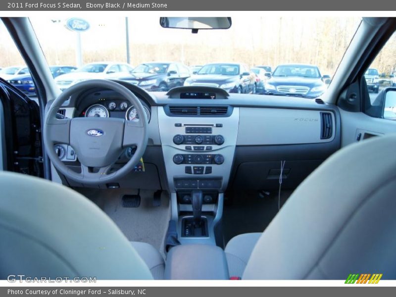 Ebony Black / Medium Stone 2011 Ford Focus S Sedan
