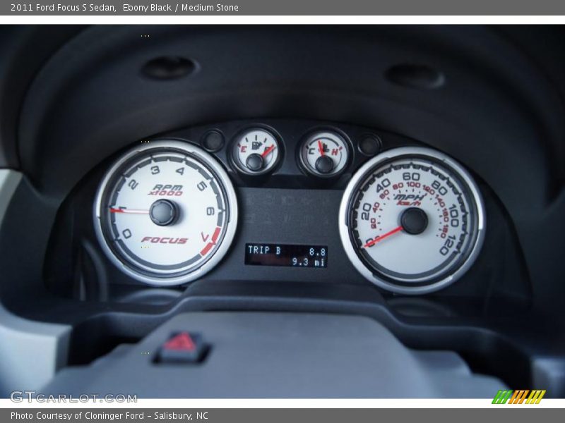 Ebony Black / Medium Stone 2011 Ford Focus S Sedan