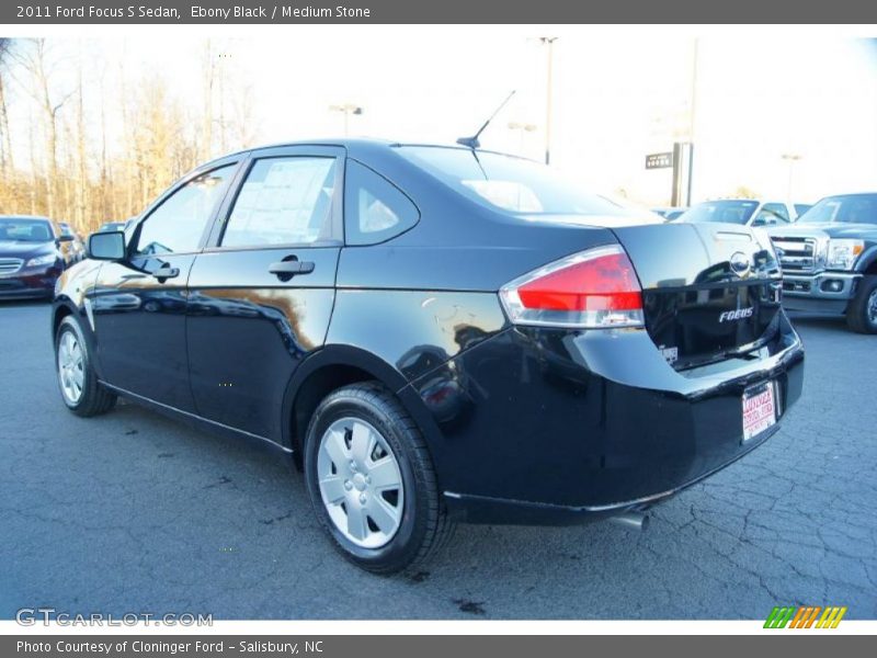 Ebony Black / Medium Stone 2011 Ford Focus S Sedan
