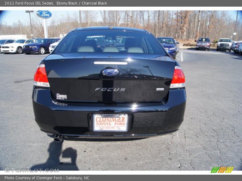 Ebony Black / Charcoal Black 2011 Ford Focus SEL Sedan