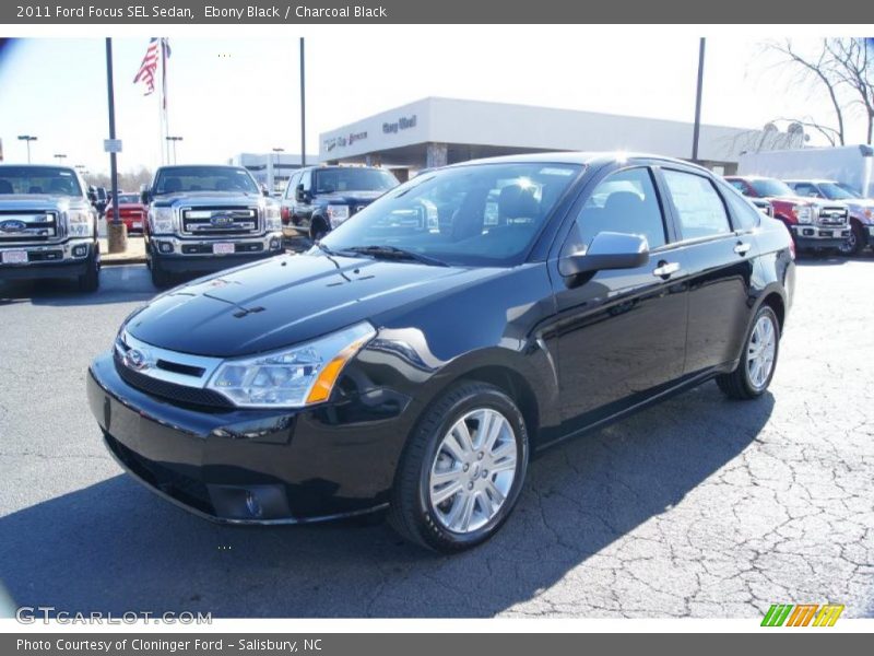 Ebony Black / Charcoal Black 2011 Ford Focus SEL Sedan
