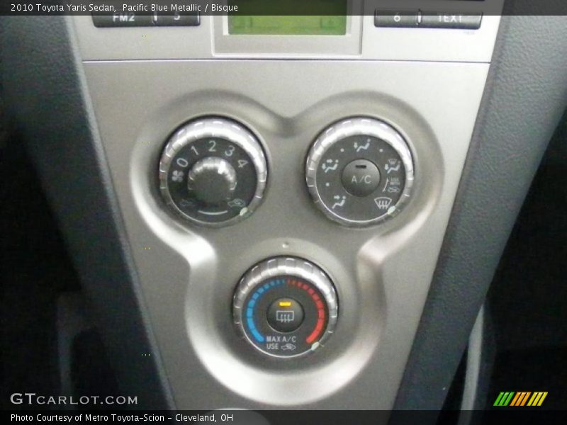 Pacific Blue Metallic / Bisque 2010 Toyota Yaris Sedan
