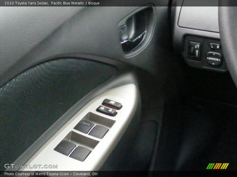 Pacific Blue Metallic / Bisque 2010 Toyota Yaris Sedan