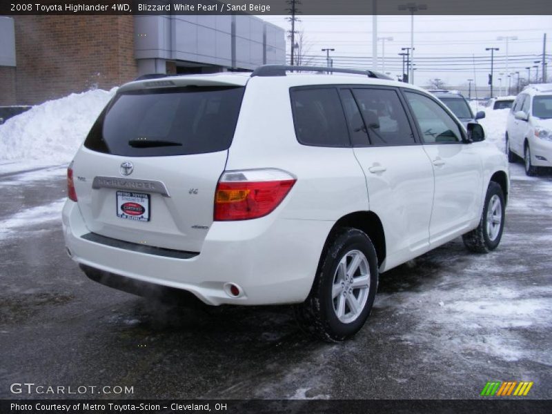 Blizzard White Pearl / Sand Beige 2008 Toyota Highlander 4WD