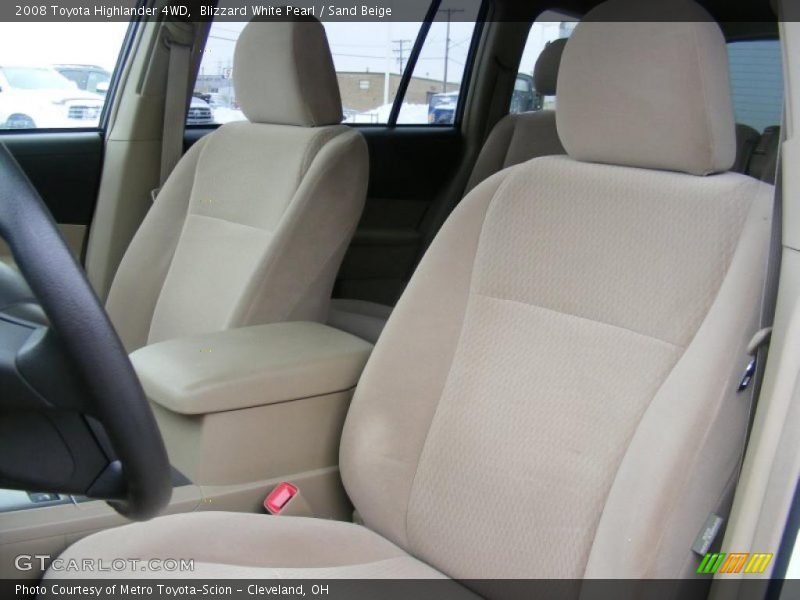 Blizzard White Pearl / Sand Beige 2008 Toyota Highlander 4WD