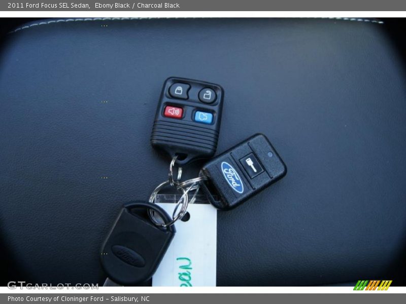 Ebony Black / Charcoal Black 2011 Ford Focus SEL Sedan