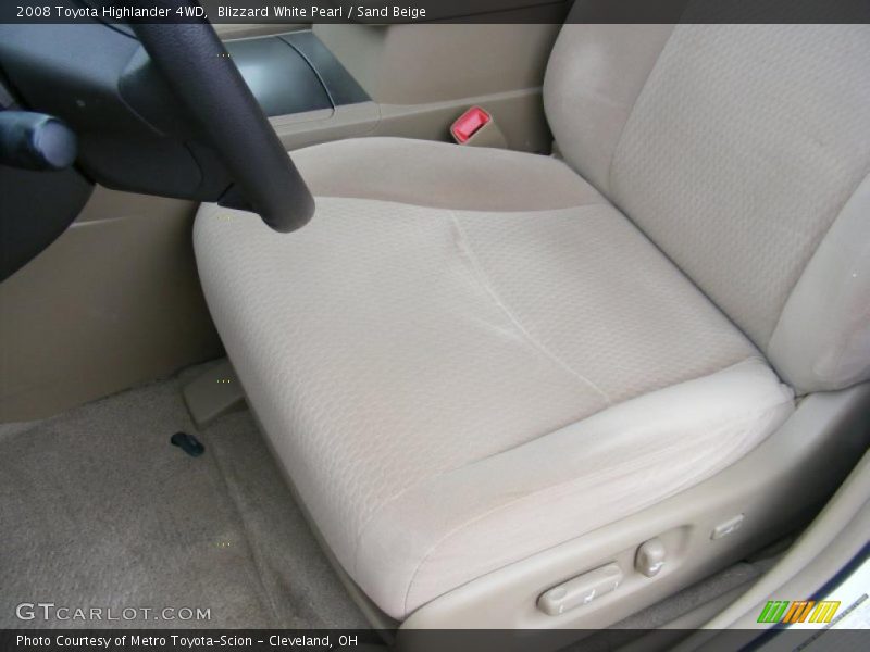 Blizzard White Pearl / Sand Beige 2008 Toyota Highlander 4WD