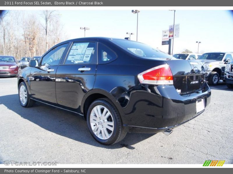 Ebony Black / Charcoal Black 2011 Ford Focus SEL Sedan