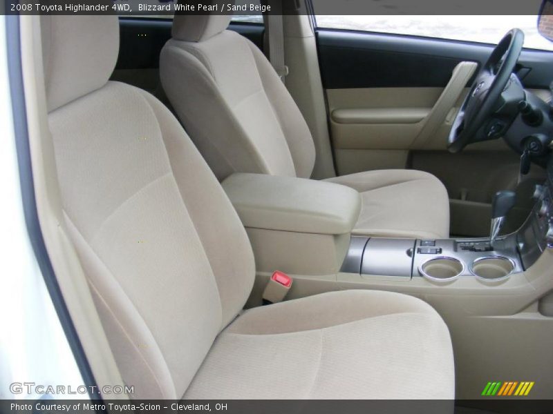Blizzard White Pearl / Sand Beige 2008 Toyota Highlander 4WD