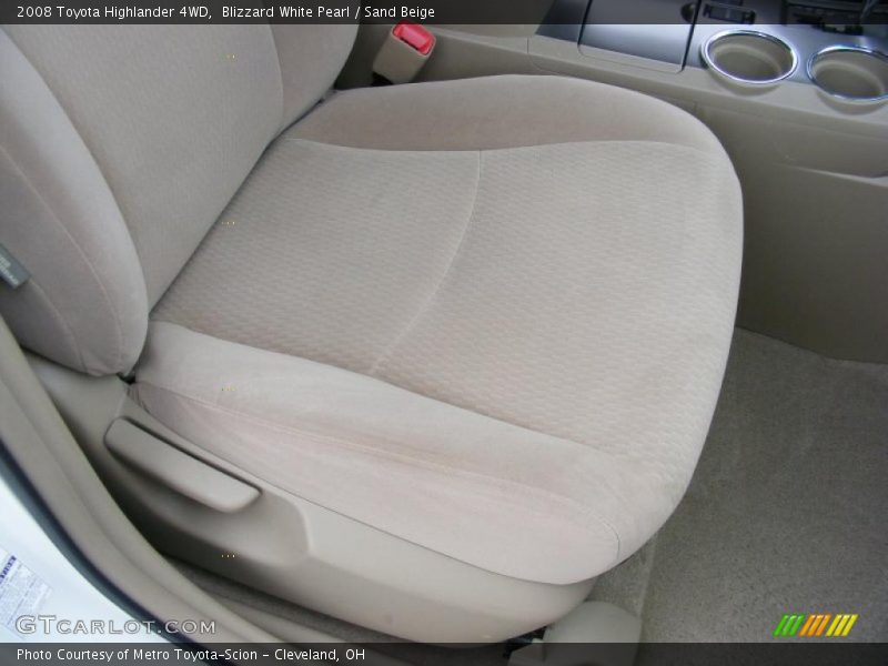 Blizzard White Pearl / Sand Beige 2008 Toyota Highlander 4WD