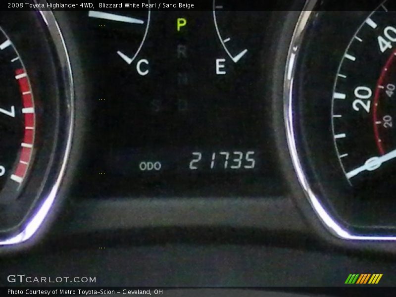 Blizzard White Pearl / Sand Beige 2008 Toyota Highlander 4WD