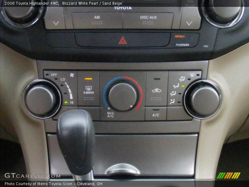 Blizzard White Pearl / Sand Beige 2008 Toyota Highlander 4WD