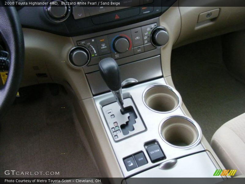 Blizzard White Pearl / Sand Beige 2008 Toyota Highlander 4WD