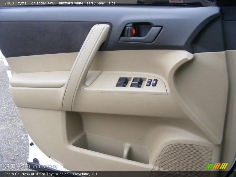 Blizzard White Pearl / Sand Beige 2008 Toyota Highlander 4WD