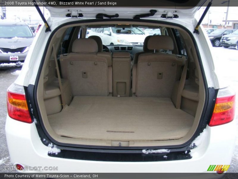 Blizzard White Pearl / Sand Beige 2008 Toyota Highlander 4WD