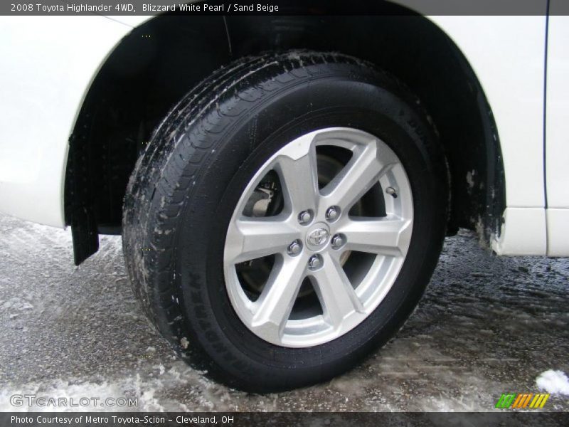 Blizzard White Pearl / Sand Beige 2008 Toyota Highlander 4WD