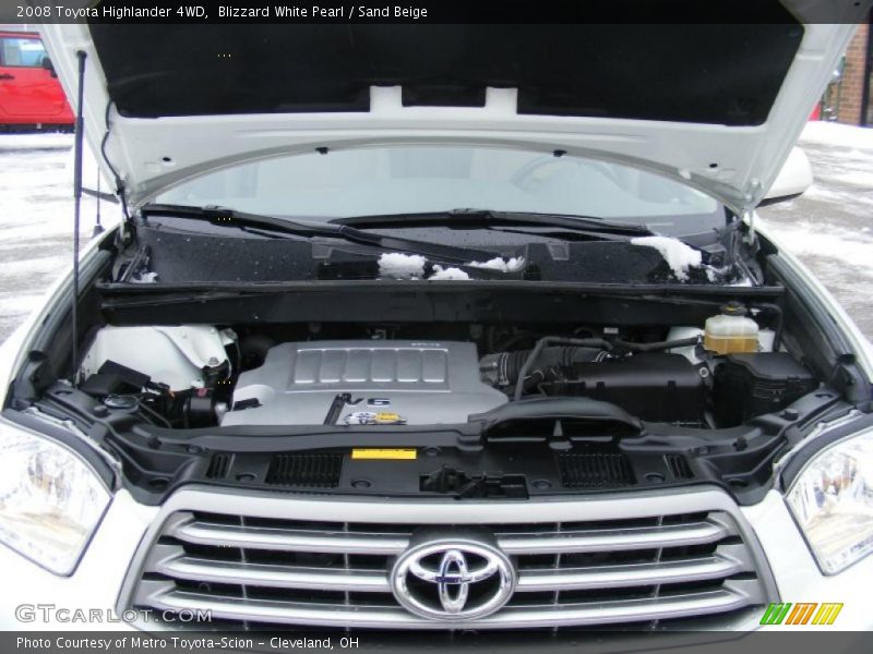 Blizzard White Pearl / Sand Beige 2008 Toyota Highlander 4WD