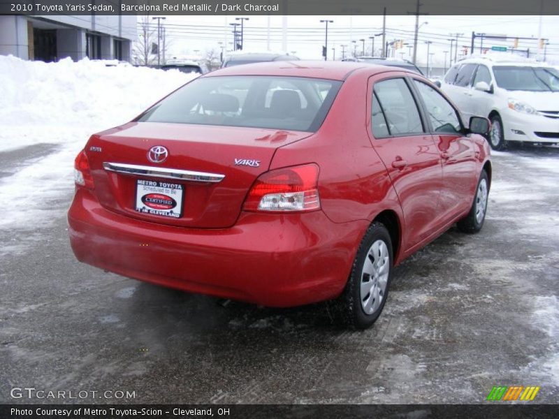 Barcelona Red Metallic / Dark Charcoal 2010 Toyota Yaris Sedan