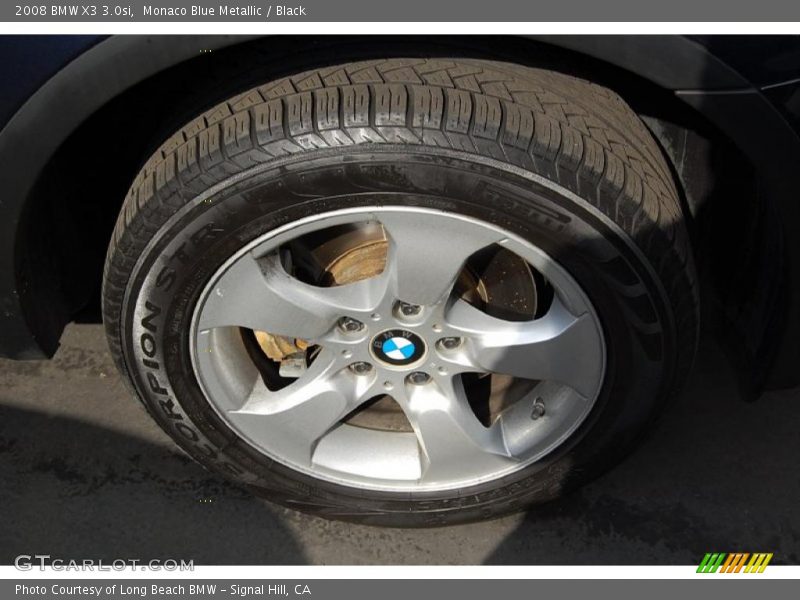 Monaco Blue Metallic / Black 2008 BMW X3 3.0si
