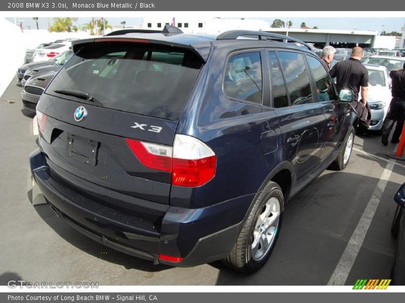 Monaco Blue Metallic / Black 2008 BMW X3 3.0si