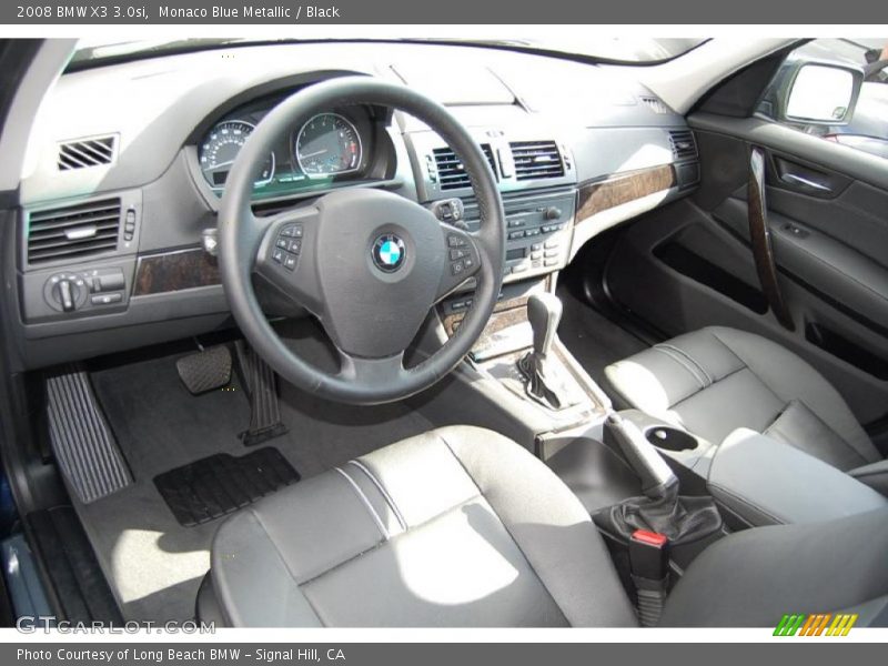 Monaco Blue Metallic / Black 2008 BMW X3 3.0si