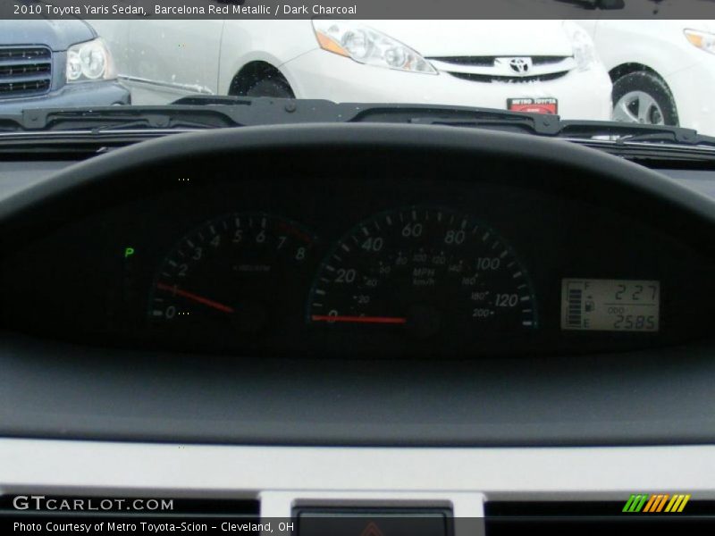 Barcelona Red Metallic / Dark Charcoal 2010 Toyota Yaris Sedan