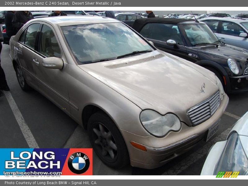 Desert Silver Metallic / Java 2002 Mercedes-Benz C 240 Sedan