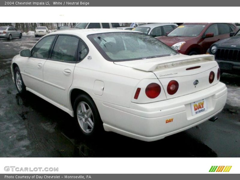 White / Neutral Beige 2004 Chevrolet Impala LS