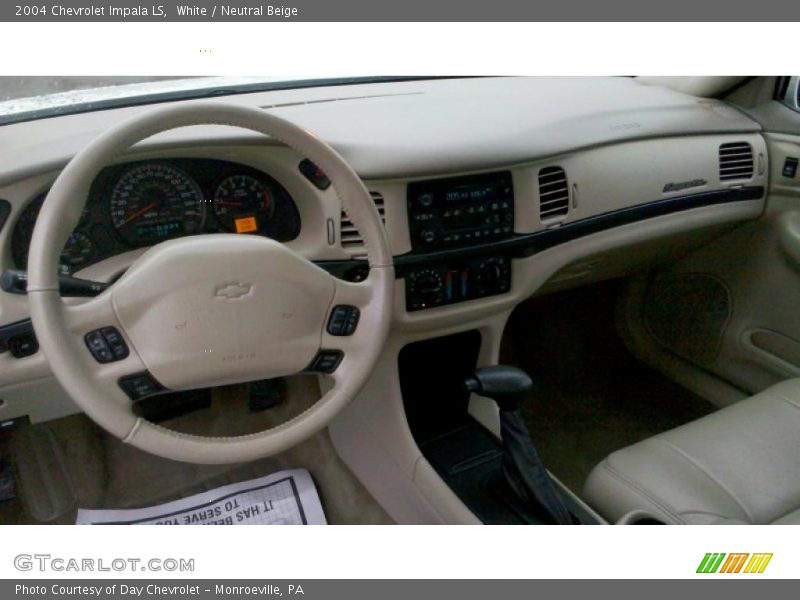 White / Neutral Beige 2004 Chevrolet Impala LS