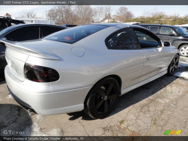 Quicksilver Metallic / Red 2005 Pontiac GTO Coupe