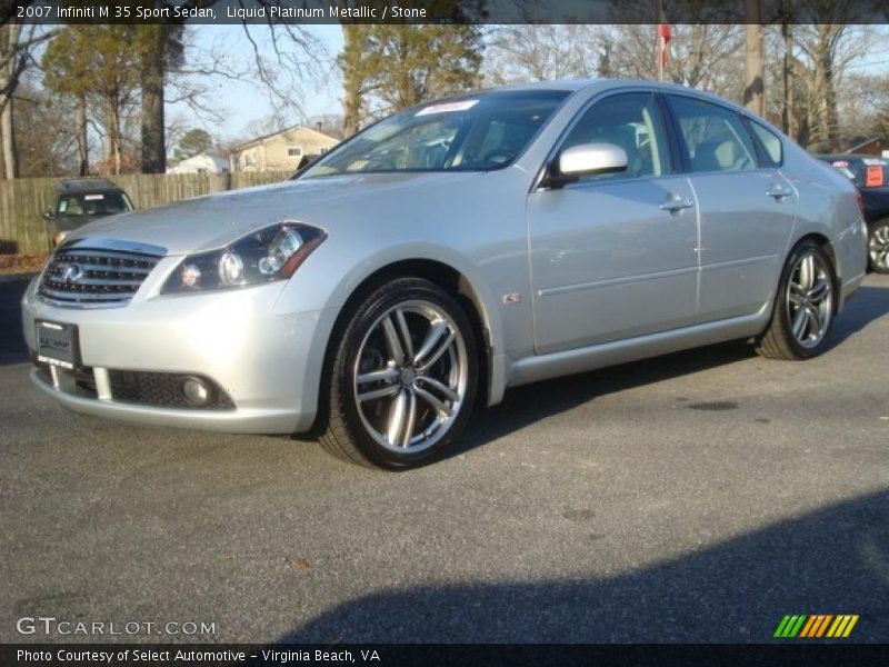 Liquid Platinum Metallic / Stone 2007 Infiniti M 35 Sport Sedan