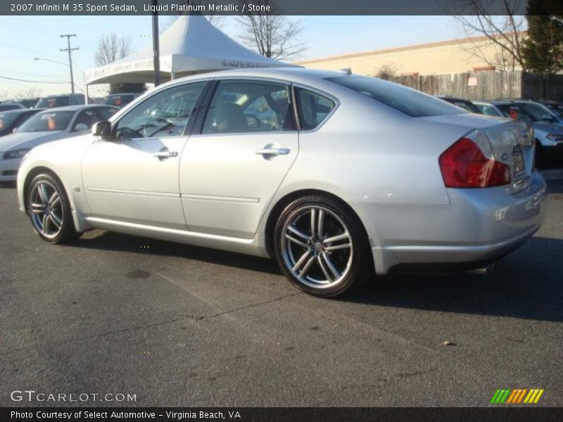 Liquid Platinum Metallic / Stone 2007 Infiniti M 35 Sport Sedan