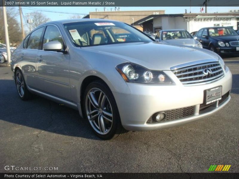 Liquid Platinum Metallic / Stone 2007 Infiniti M 35 Sport Sedan