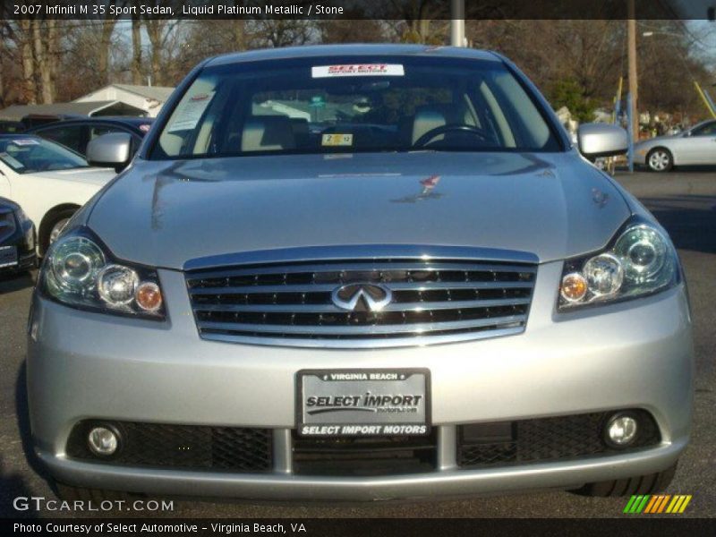 Liquid Platinum Metallic / Stone 2007 Infiniti M 35 Sport Sedan