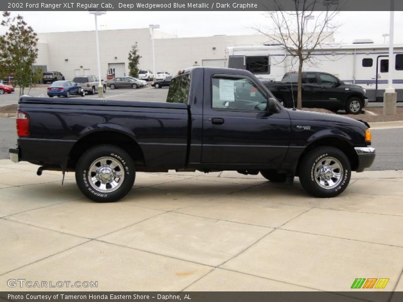 Deep Wedgewood Blue Metallic / Dark Graphite 2002 Ford Ranger XLT Regular Cab