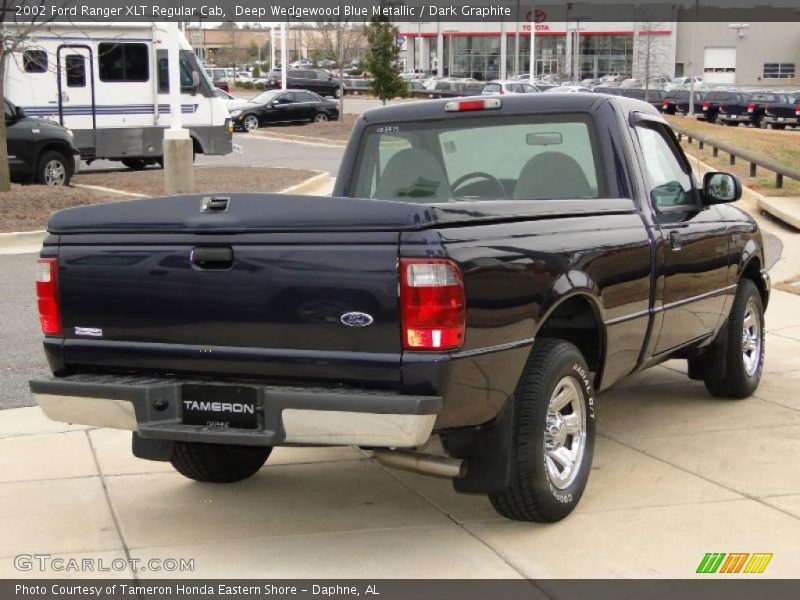 Deep Wedgewood Blue Metallic / Dark Graphite 2002 Ford Ranger XLT Regular Cab