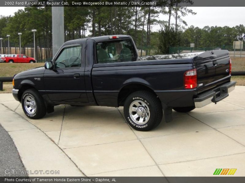 Deep Wedgewood Blue Metallic / Dark Graphite 2002 Ford Ranger XLT Regular Cab