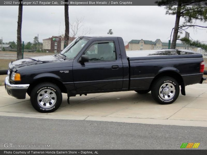 Deep Wedgewood Blue Metallic / Dark Graphite 2002 Ford Ranger XLT Regular Cab