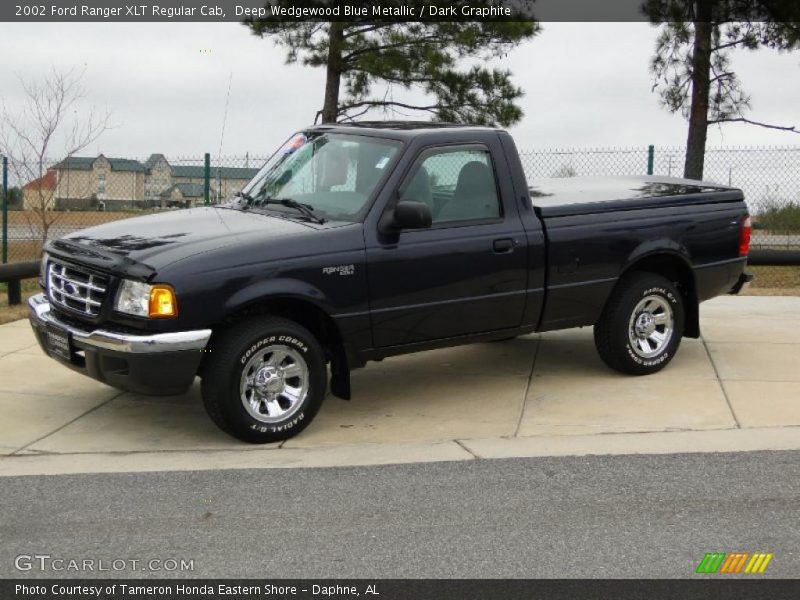 Deep Wedgewood Blue Metallic / Dark Graphite 2002 Ford Ranger XLT Regular Cab