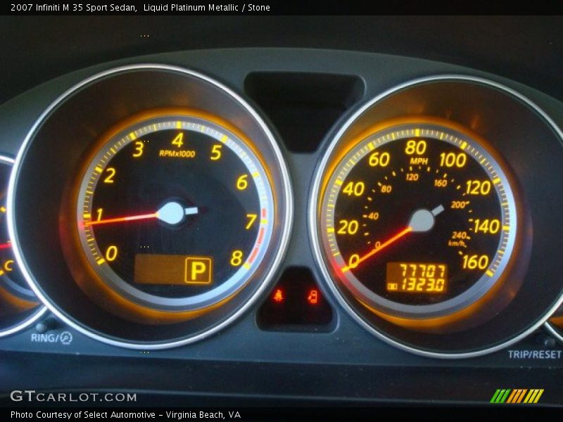 Liquid Platinum Metallic / Stone 2007 Infiniti M 35 Sport Sedan
