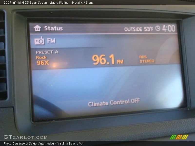 Liquid Platinum Metallic / Stone 2007 Infiniti M 35 Sport Sedan