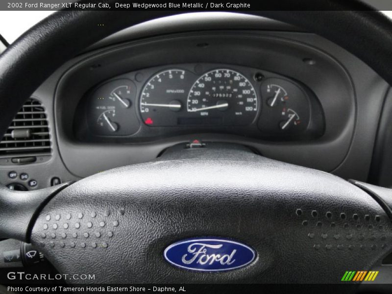 Deep Wedgewood Blue Metallic / Dark Graphite 2002 Ford Ranger XLT Regular Cab