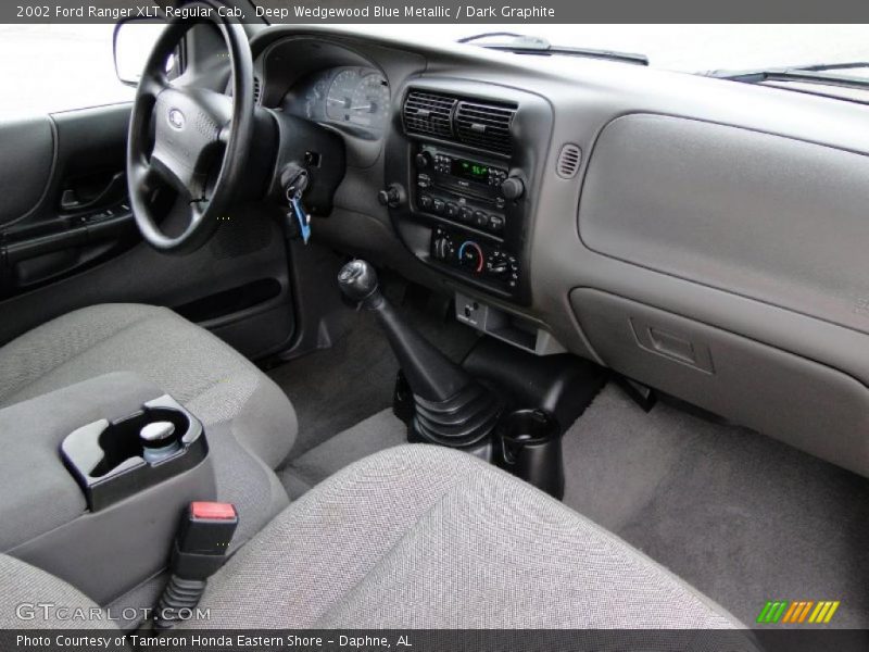 Deep Wedgewood Blue Metallic / Dark Graphite 2002 Ford Ranger XLT Regular Cab