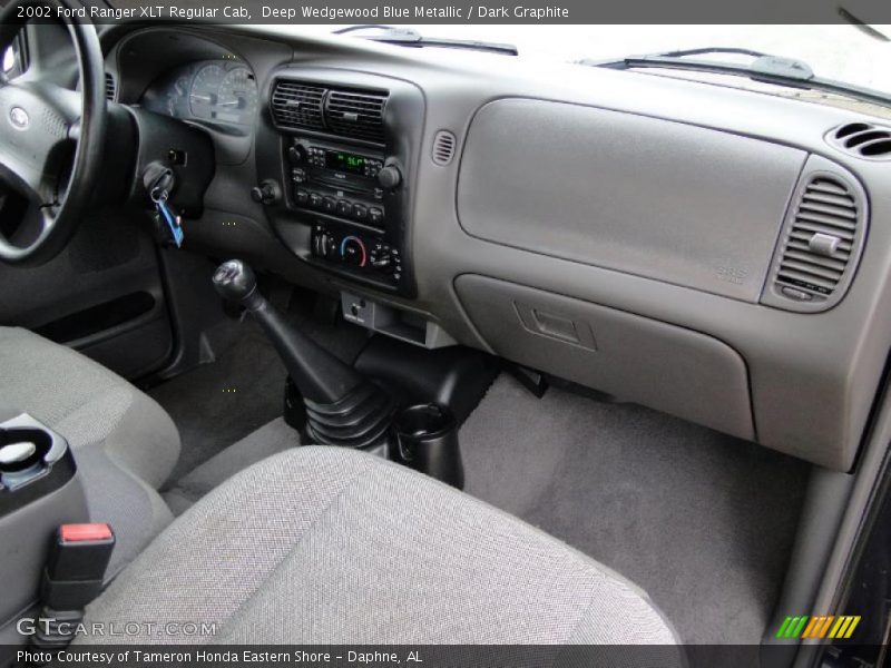 Deep Wedgewood Blue Metallic / Dark Graphite 2002 Ford Ranger XLT Regular Cab