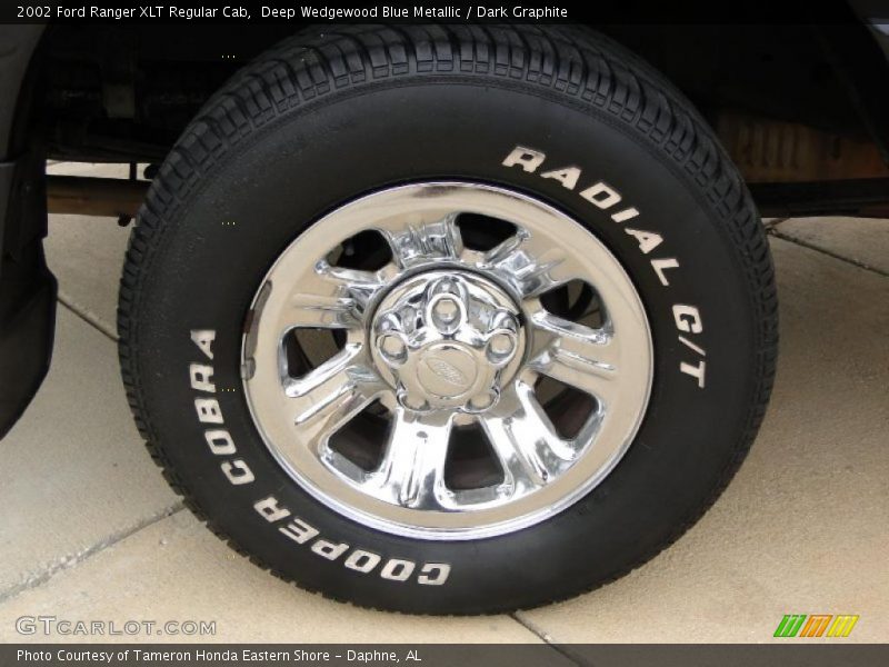 Deep Wedgewood Blue Metallic / Dark Graphite 2002 Ford Ranger XLT Regular Cab