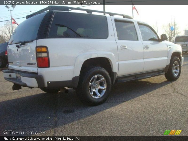 Summit White / Tan/Neutral 2005 Chevrolet Suburban 1500 Z71 4x4