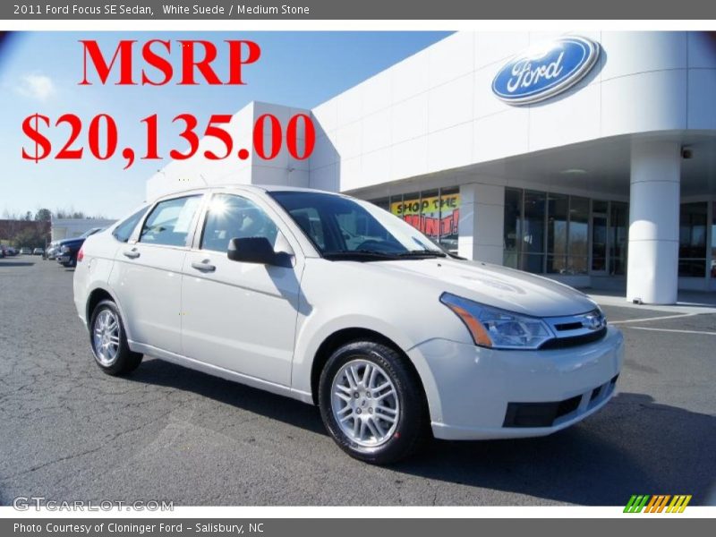 White Suede / Medium Stone 2011 Ford Focus SE Sedan