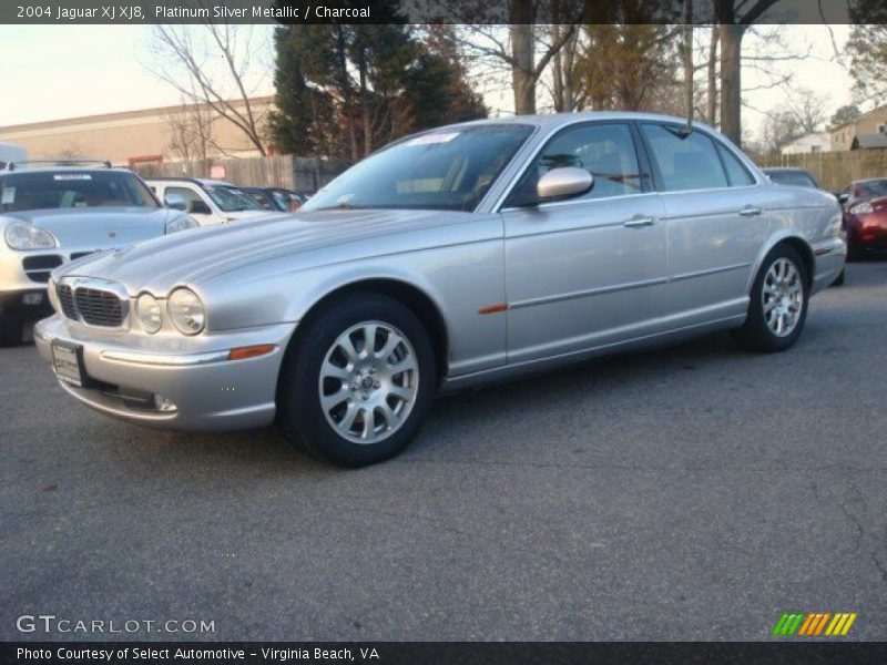 Platinum Silver Metallic / Charcoal 2004 Jaguar XJ XJ8